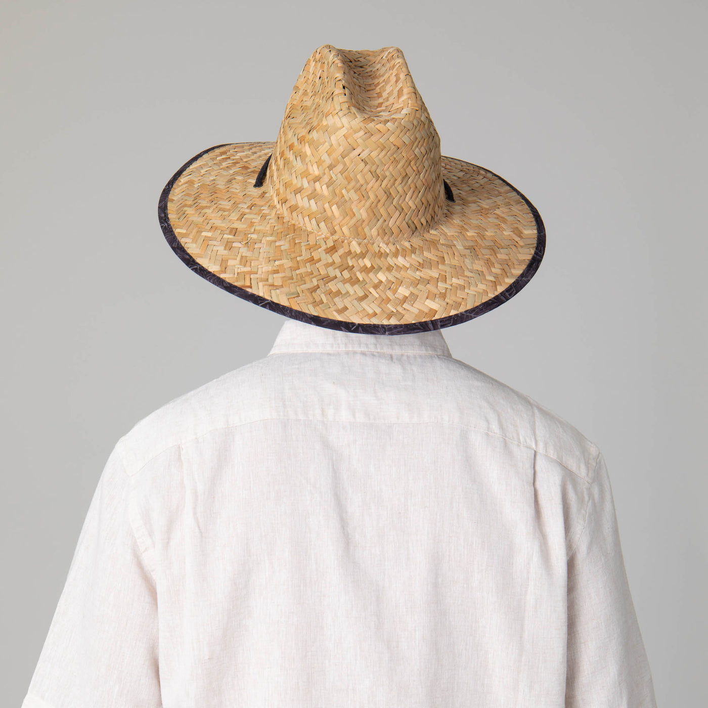 Mens Straw Lifeguard with Tropical Printed Under-brim-LIFEGUARD-San Diego Hat Company