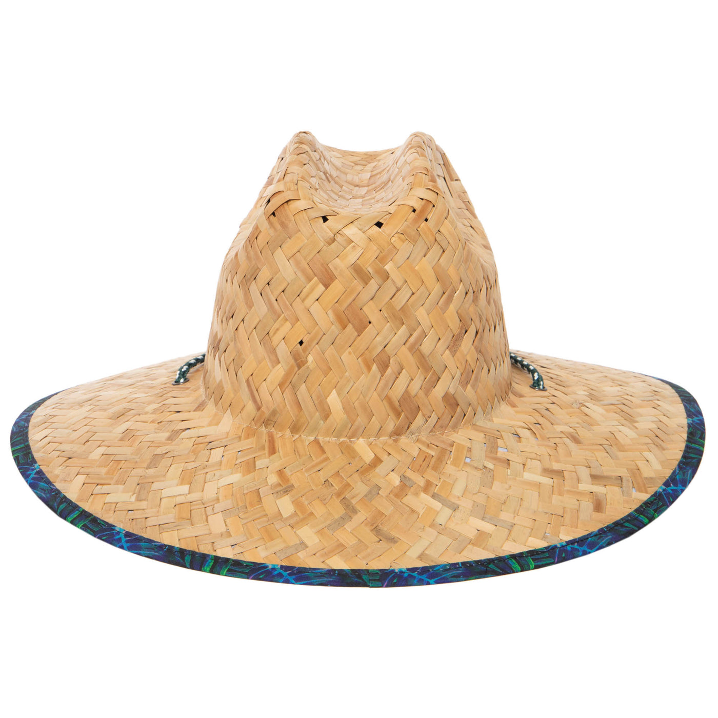 Mens Straw Lifeguard with Tropical Printed Under-brim-LIFEGUARD-San Diego Hat Company