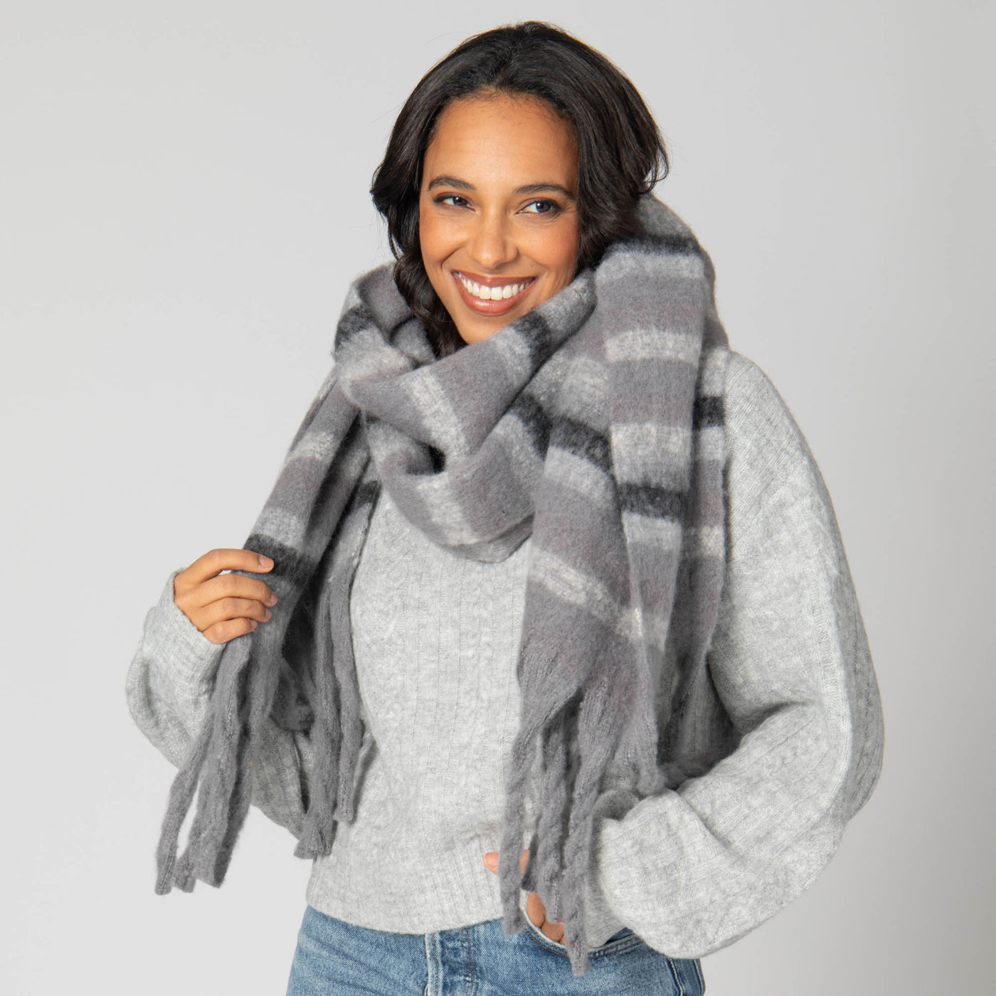 Oakley - Woven Scarf with Tassled Ends-SCARF-San Diego Hat Company
