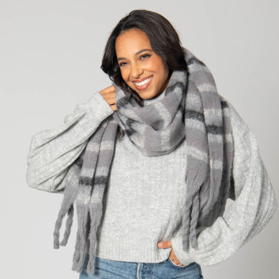 Oakley - Woven Scarf with Tassled Ends-SCARF-San Diego Hat Company
