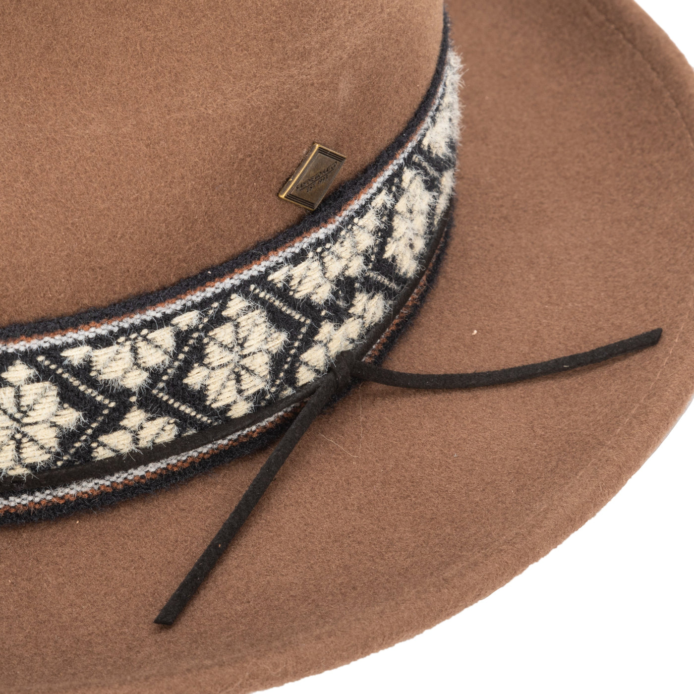 FEDORA - Men's Wool Felt Fedora With Textured Jacquard Band