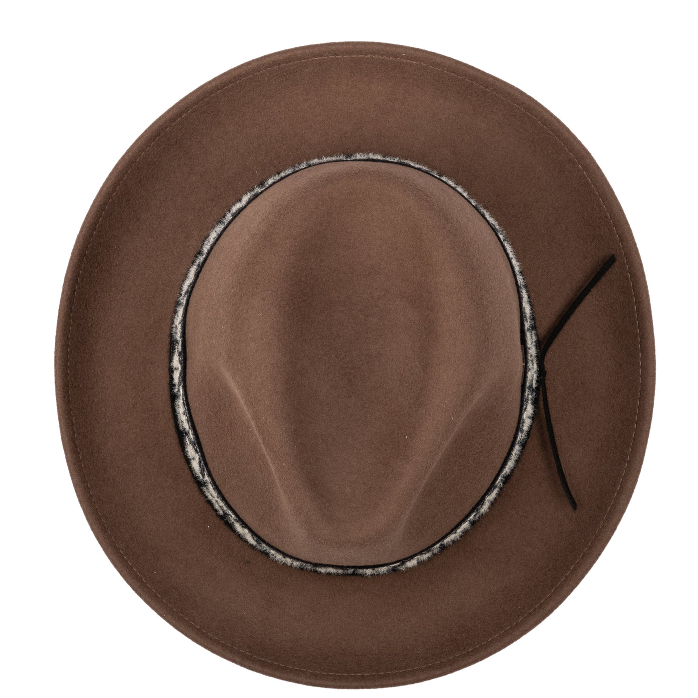 FEDORA - Men's Wool Felt Fedora With Textured Jacquard Band