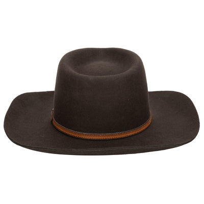 FEDORA - Men's Wool Felt Western Fedora With Faux Leather Band