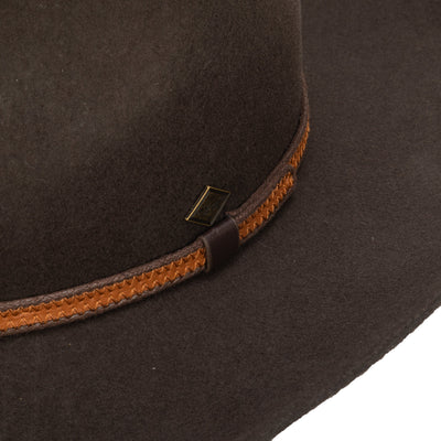 FEDORA - Men's Wool Felt Western Fedora With Faux Leather Band