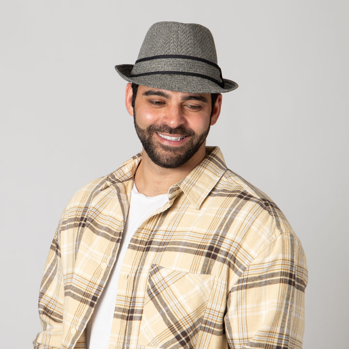 Tweed Fedora With Trim San Diego Hat Company
