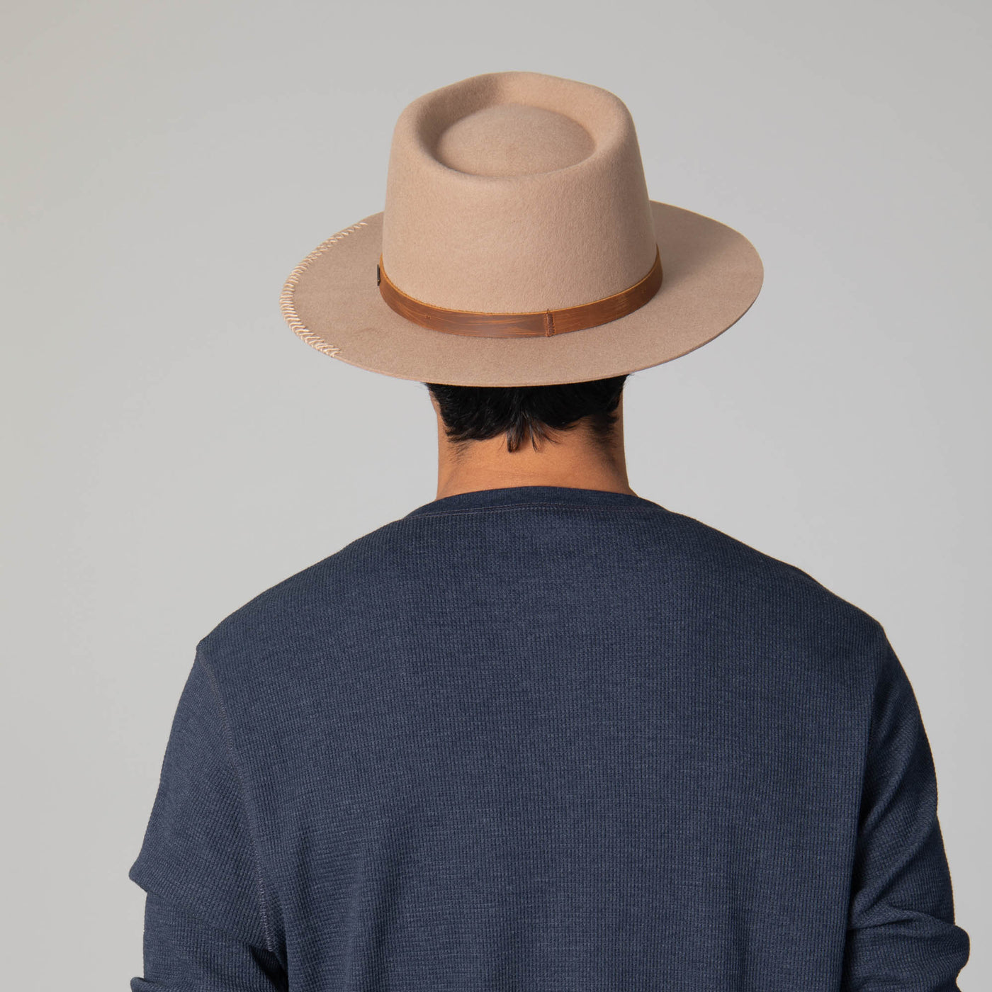 Black Label Wool Felt Fedora-FEDORA-San Diego Hat Company