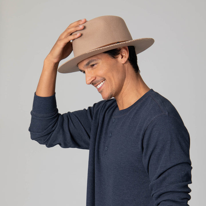SDH9584LXLTAN-felt-fedora-side