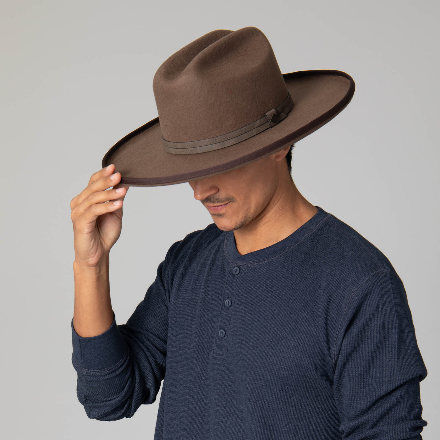 Black Label Wool Felt Cattleman's Crease Fedora-FEDORA-San Diego Hat Company