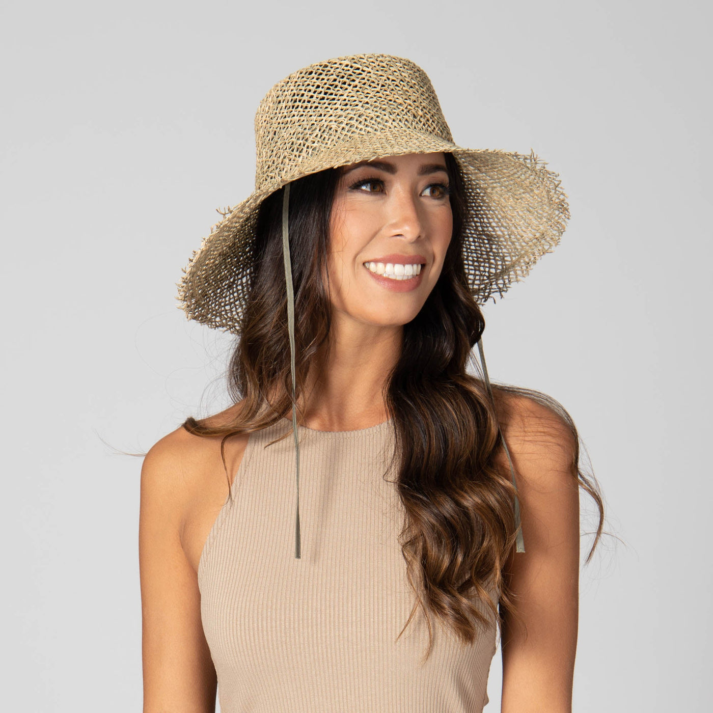 BUCKET - Easy Going - Seagrass Bucket Hat With Raw Edge