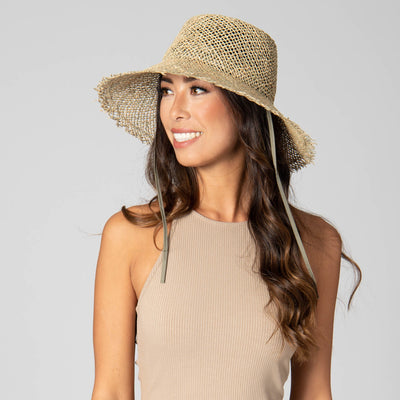 BUCKET - Easy Going - Seagrass Bucket Hat With Raw Edge