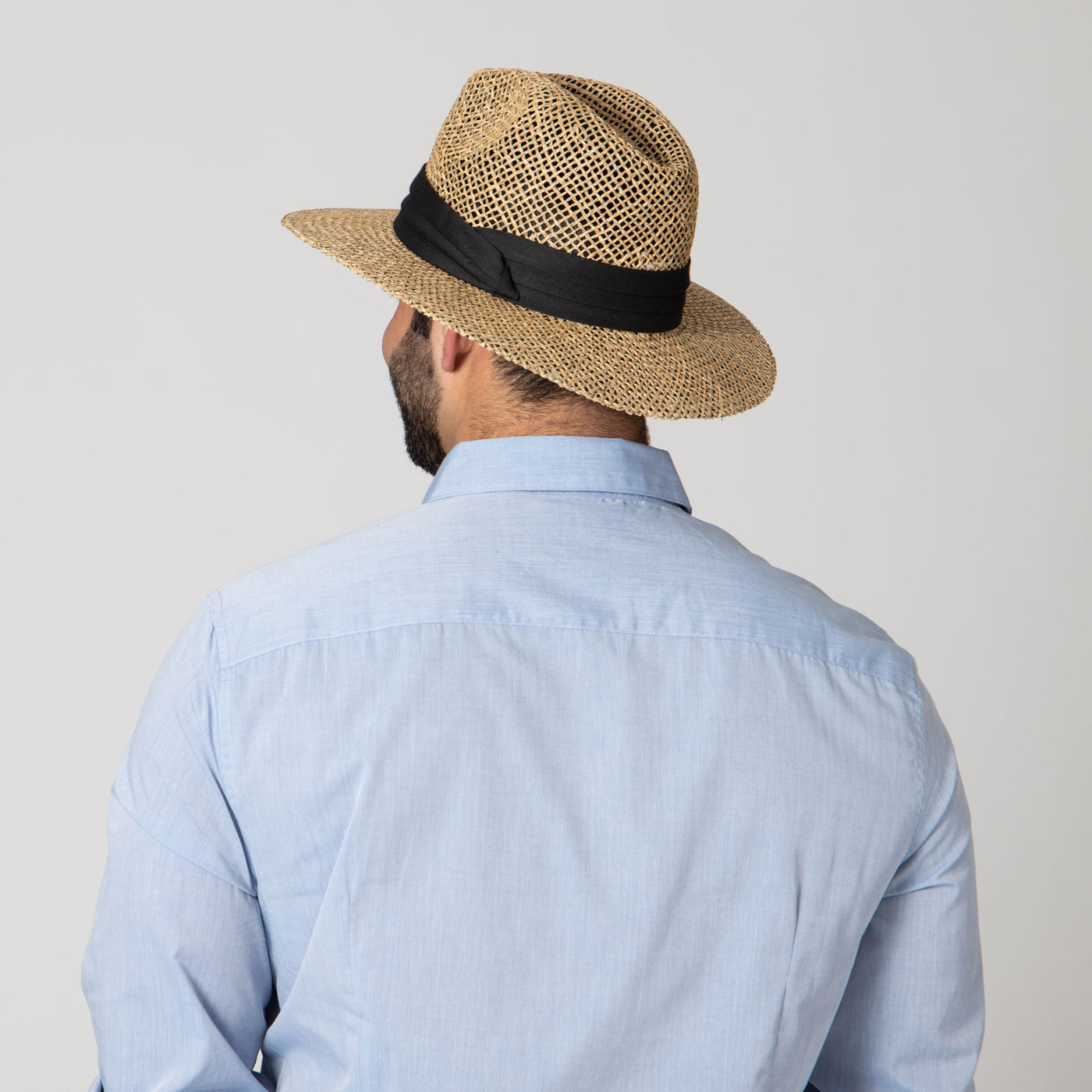 FEDORA - Mens Rush Straw Wide Brim Fedora