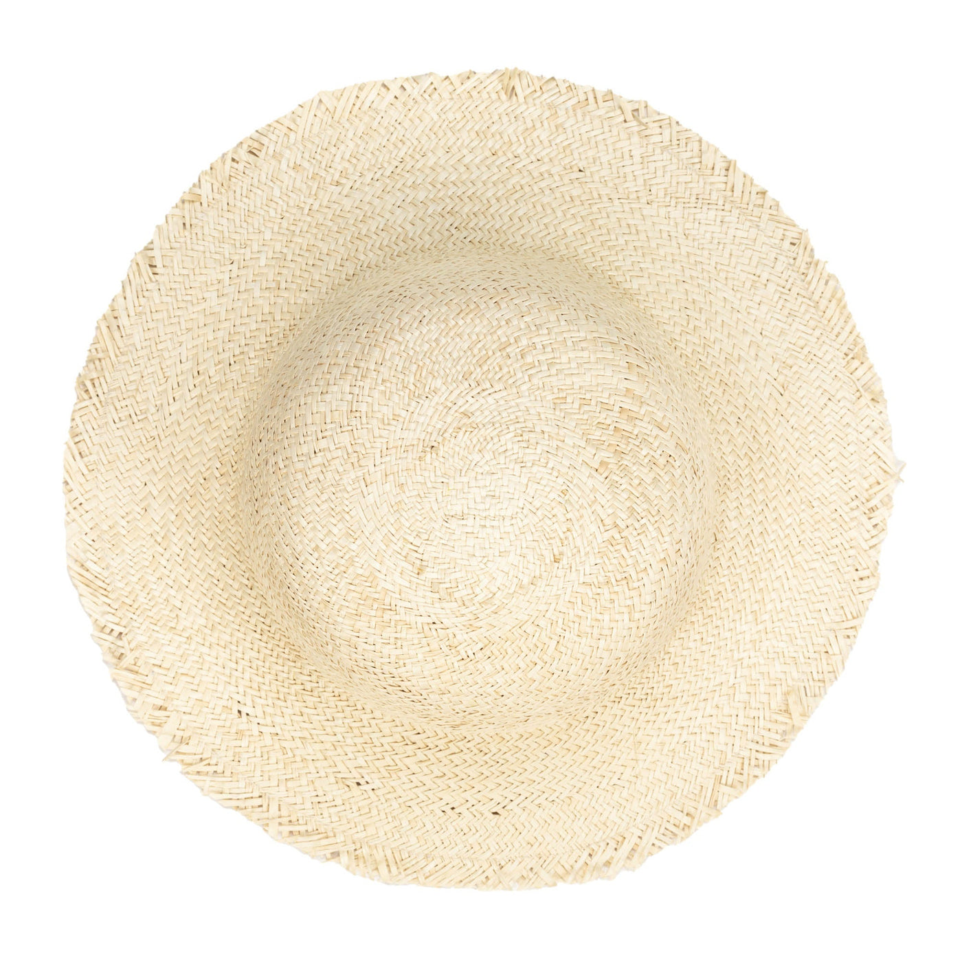 SUN BRIM - Naturalist - Palm Straw Bucket With Raw Edge