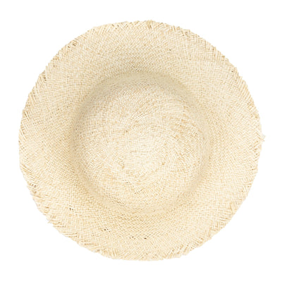 SUN BRIM - Naturalist - Palm Straw Bucket With Raw Edge