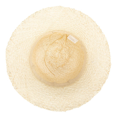 SUN BRIM - Naturalist - Palm Straw Bucket With Raw Edge