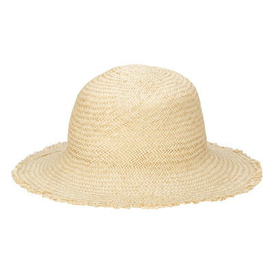 SUN BRIM - Naturalist - Palm Straw Bucket With Raw Edge