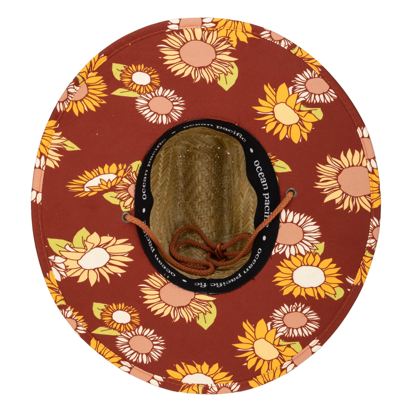 LIFEGUARD - Kids Straw Lifeguard With Sunflower Printed Underbrim