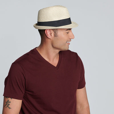 FEDORA - Mens Ultrabraided Fedora With A Grosgrain Band