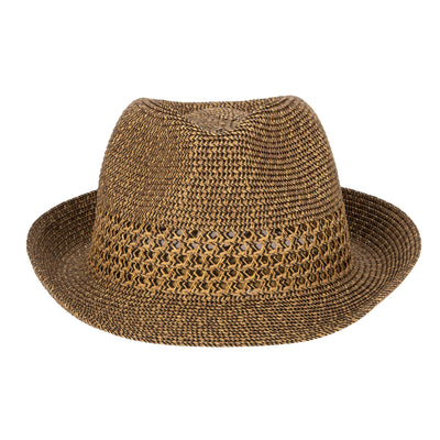 Everyday Fedora - Women's Fedora W/ Open Weave Inset