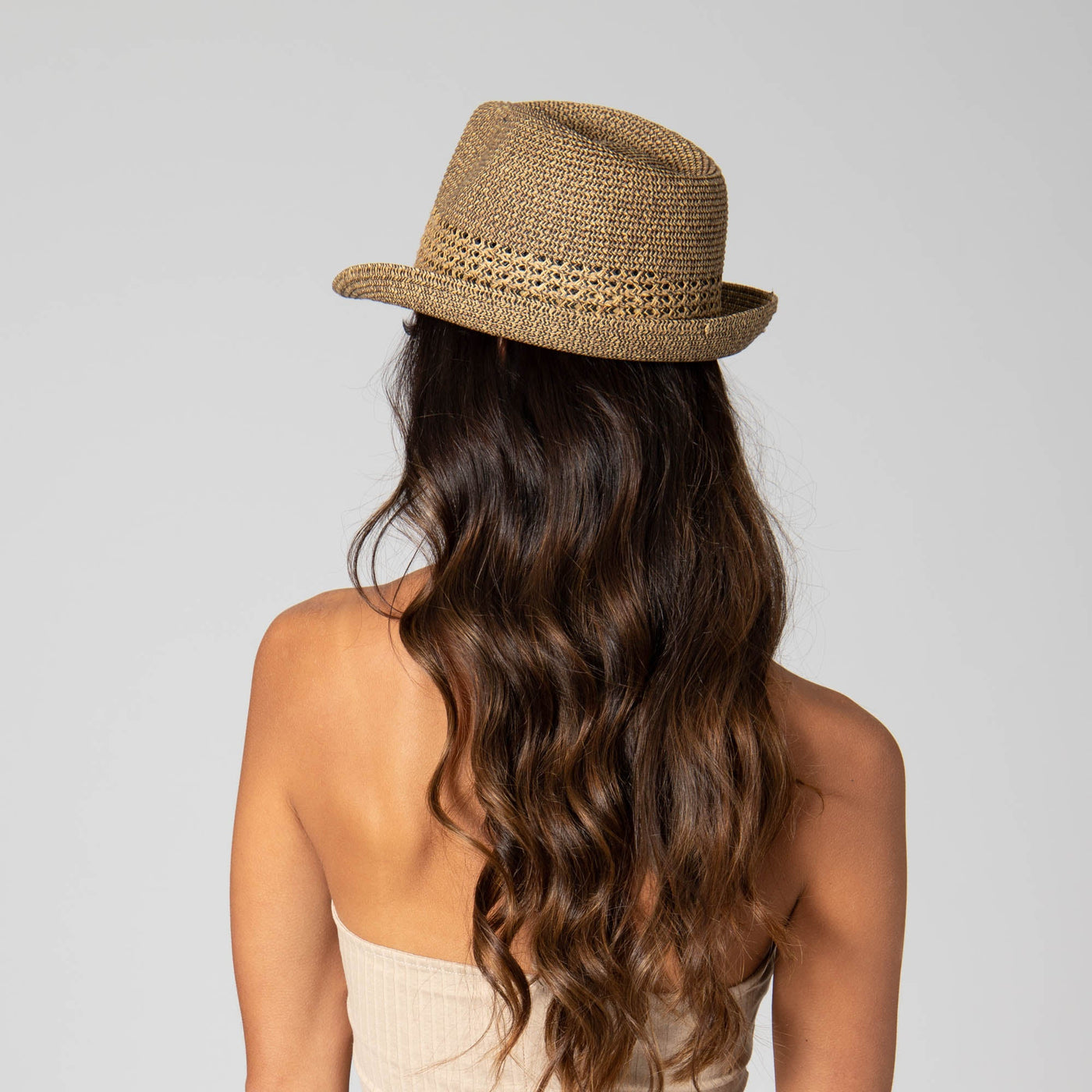 Everyday Fedora - Women's Fedora W/ Open Weave Inset