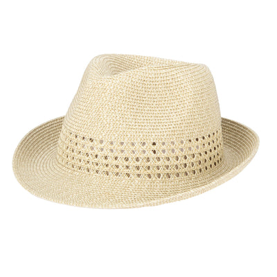 Everyday Fedora - Women's Fedora W/ Open Weave Inset