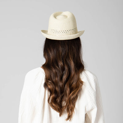 Everyday Fedora - Women's Fedora W/ Open Weave Inset