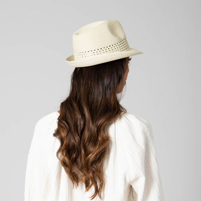 Everyday Fedora - Women's Fedora W/ Open Weave Inset