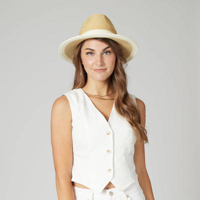 FEDORA - Women's Water Repellent Striped Fedora