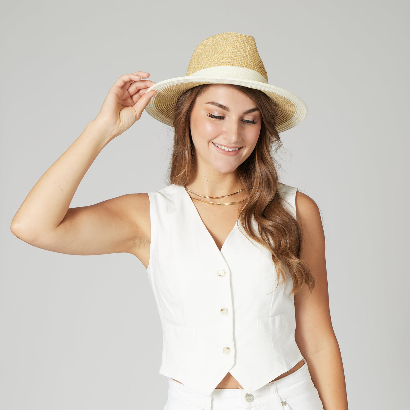 FEDORA - Women's Water Repellent Striped Fedora