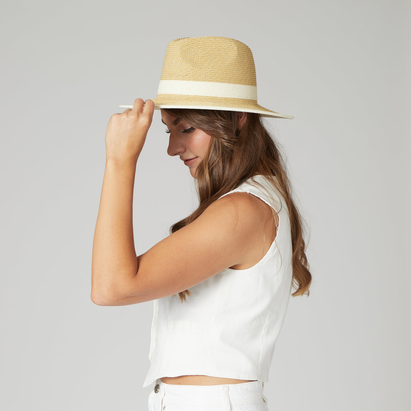 FEDORA - Women's Water Repellent Striped Fedora