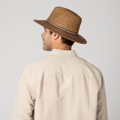 FEDORA - Men's Ultrabriad Panama With Jacquard Trim