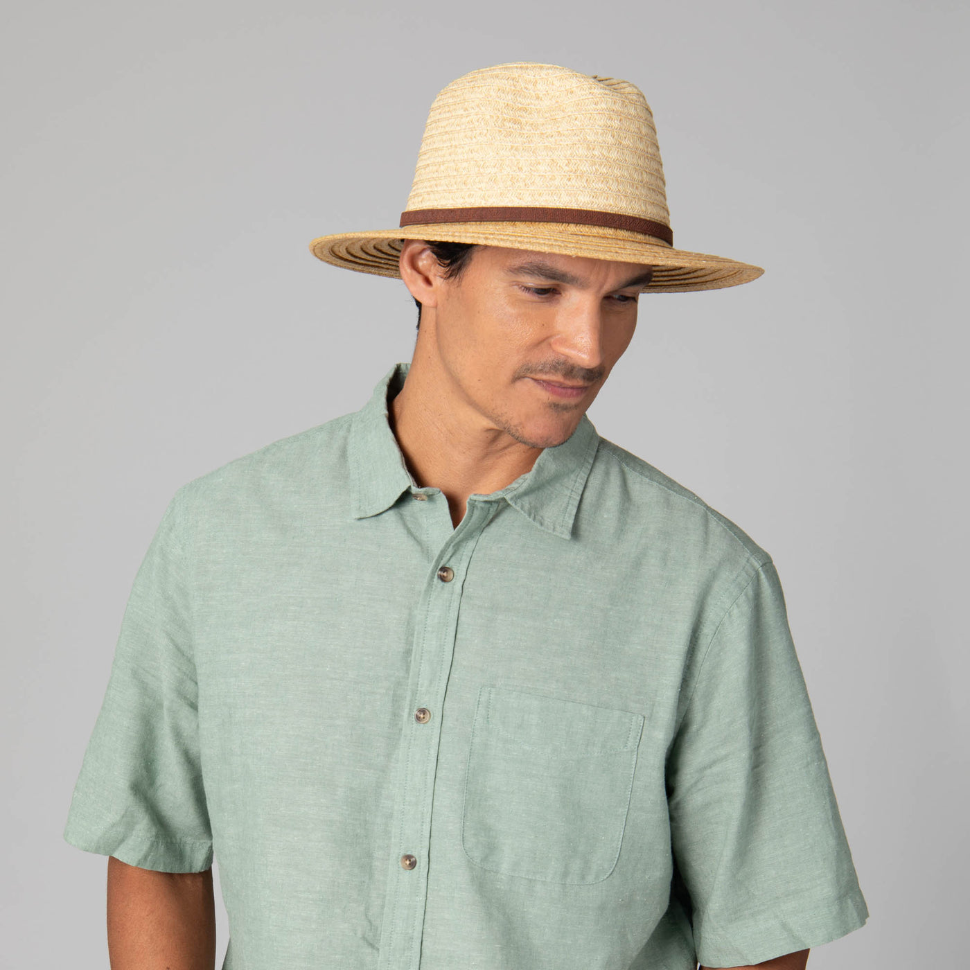 Mens Two Tone Ultrabraid Fedora-FEDORA-San Diego Hat Company