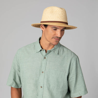 Mens Two Tone Ultrabraid Fedora-FEDORA-San Diego Hat Company