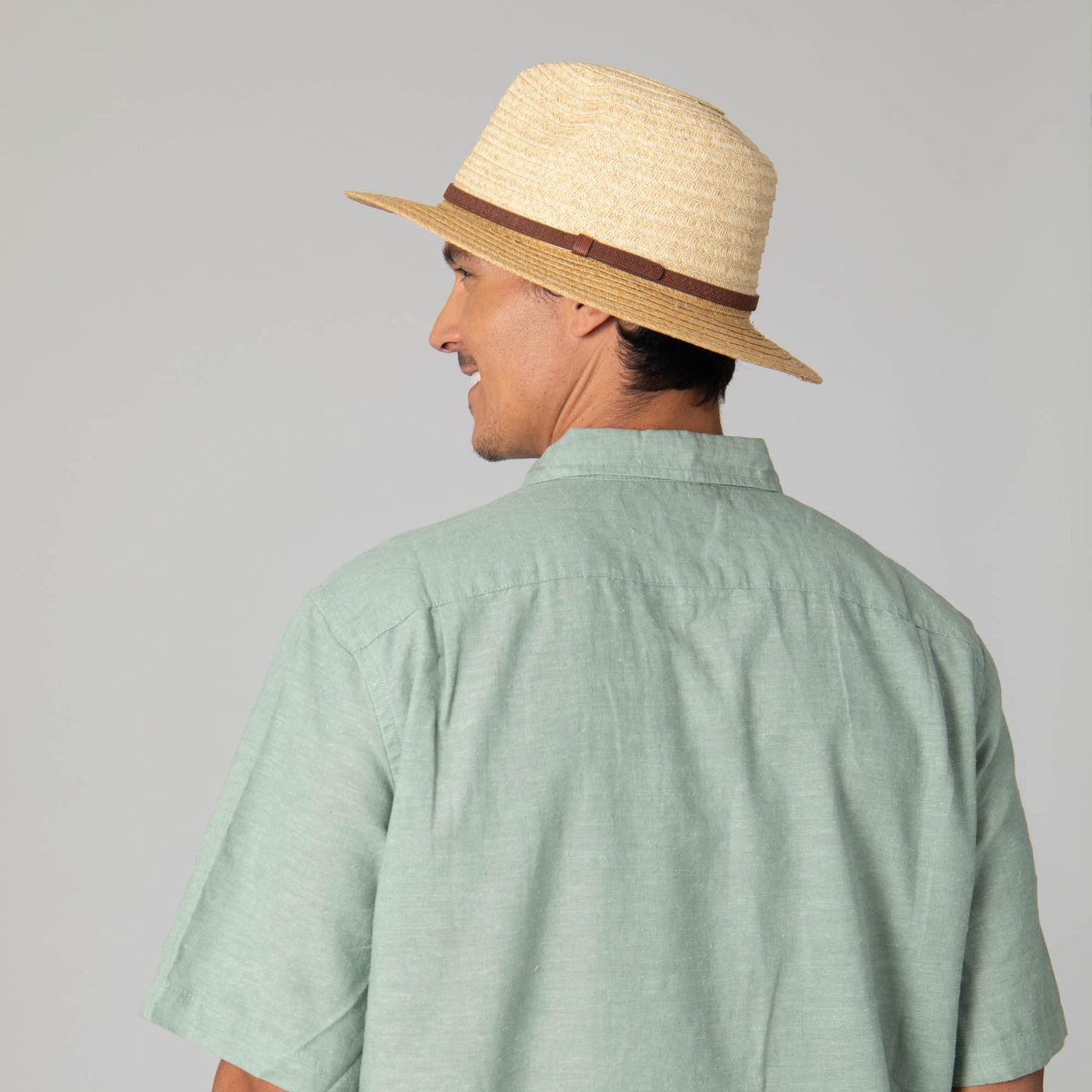 Mens Two Tone Ultrabraid Fedora-FEDORA-San Diego Hat Company