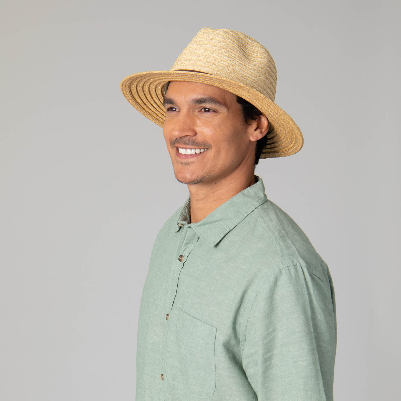 Mens Two Tone Ultrabraid Fedora-FEDORA-San Diego Hat Company