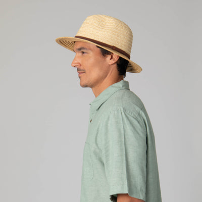 Mens Two Tone Ultrabraid Fedora-FEDORA-San Diego Hat Company