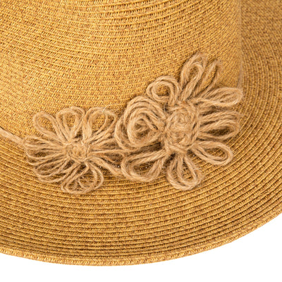 FEDORA - Naturally Sweet - Womens Ultrabraid Fedora With Floral Details