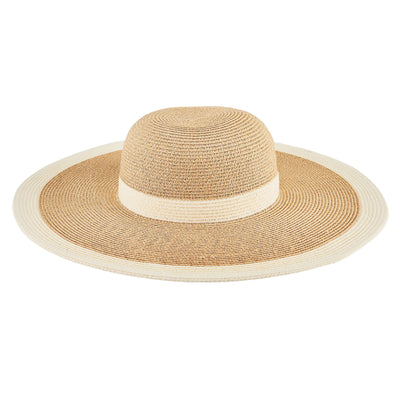 SUN BRIM - Women's Water Repellent Striped Floppy