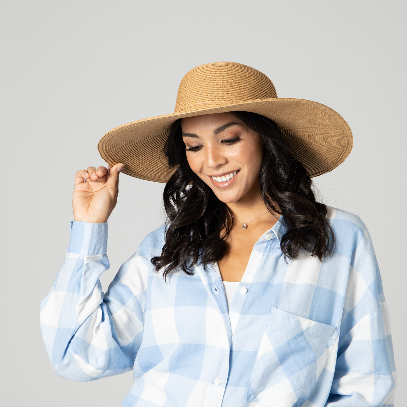 SUN BRIM - Women's Water Repellent Floppy Hat With Tie