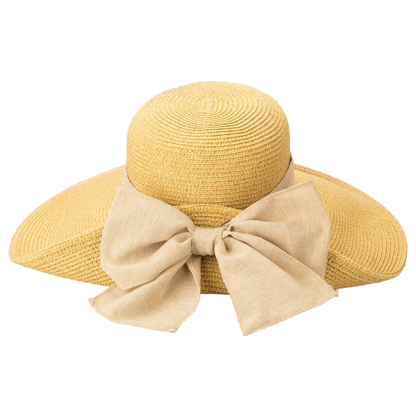 SUN BRIM - Women's Ultrabraid Fold Back Bow Sun Hat