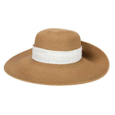 SUN BRIM - Women's Ultrabraid Fold Back Bow Sun Hat