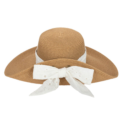 SUN BRIM - Women's Ultrabraid Fold Back Bow Sun Hat