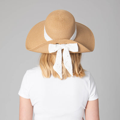 Women's Ultrabraid Fold Back Bow Sun Hat-SUN BRIM-San Diego Hat Company