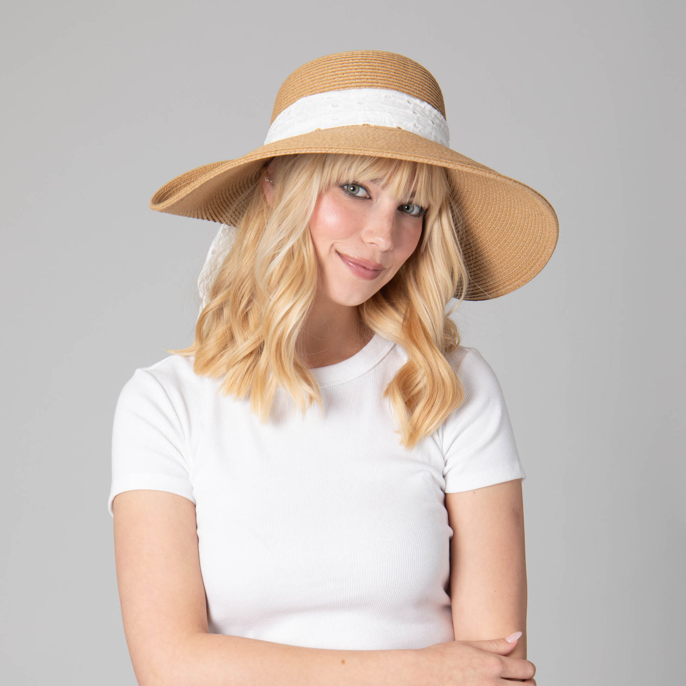 Women's Ultrabraid Fold Back Bow Sun Hat-SUN BRIM-San Diego Hat Company