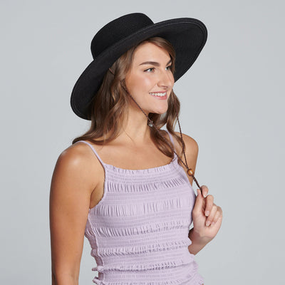 SUN BRIM - Womens Ultrabraid Sun Brim Hat With Chin Cord