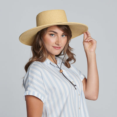 SUN BRIM - Womens Ultrabraid Sun Brim Hat With Chin Cord