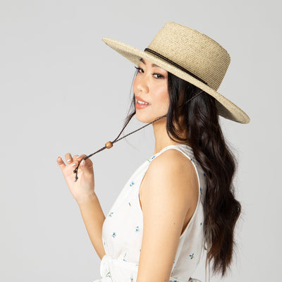 SUN BRIM - Womens Ultrabraid Sun Brim Hat With Chin Cord