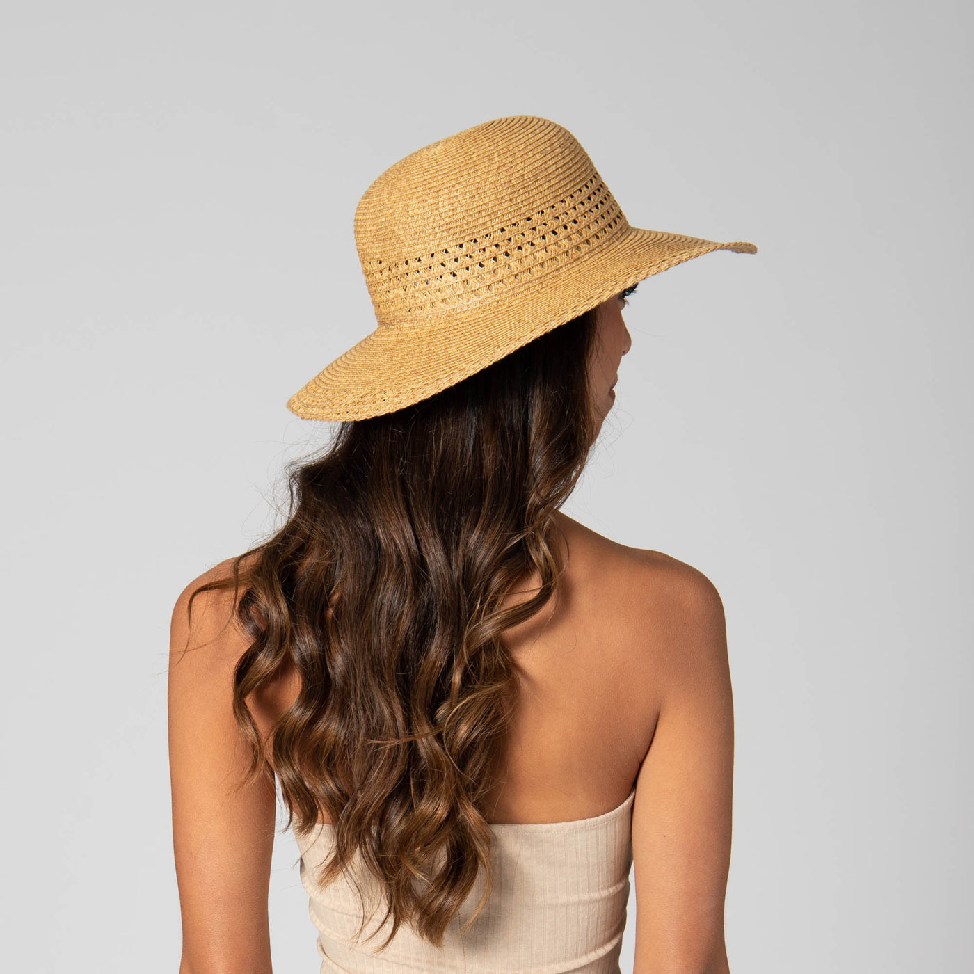 Everyday Sun Hat - Women's Sun Hat with Open Weave Stripes