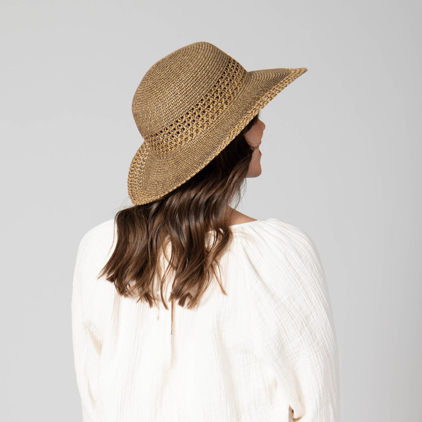 Everyday Sun Hat - Women's Sun Hat with Open Weave Stripes