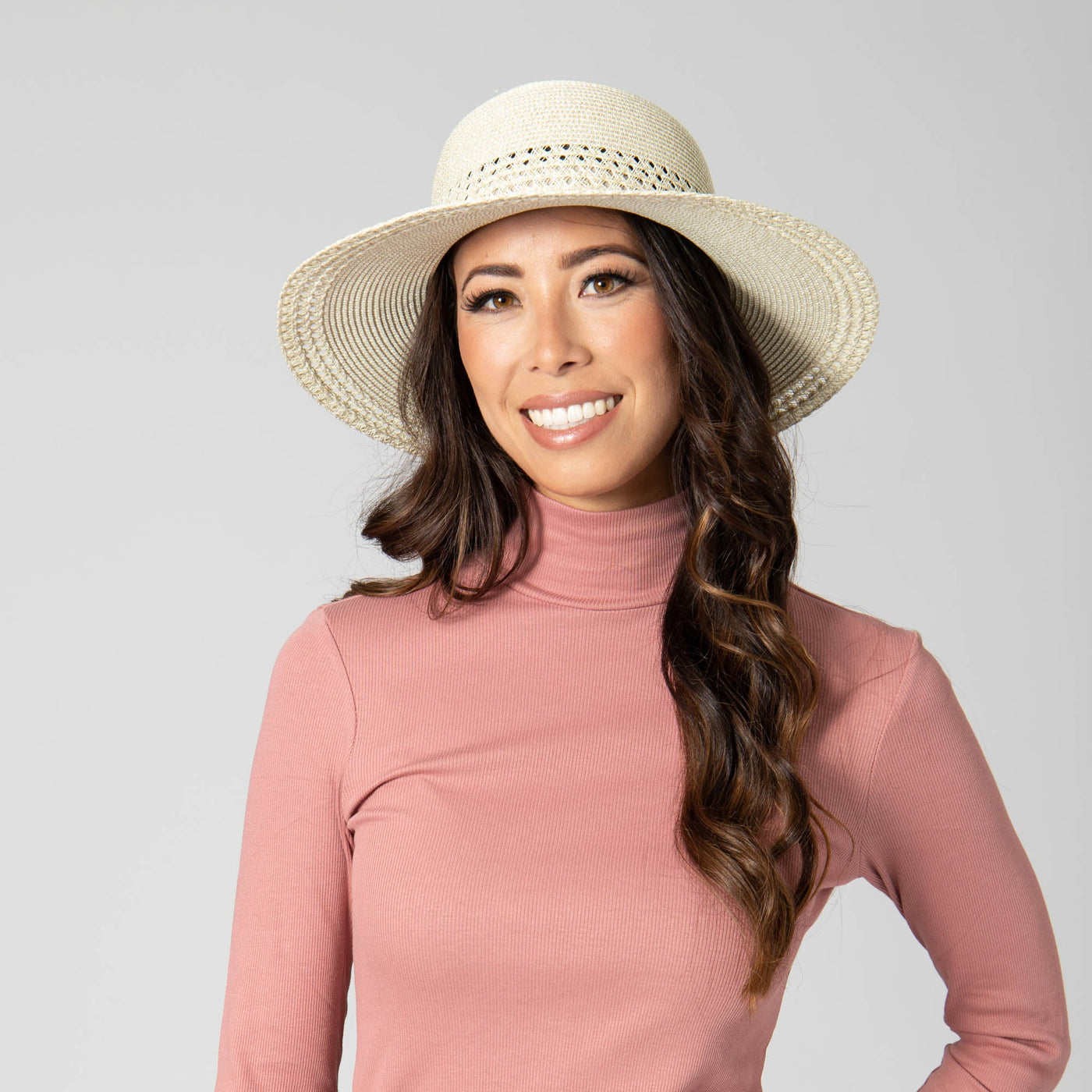 Everyday Sun Hat - Women's Sun Hat with Open Weave Stripes