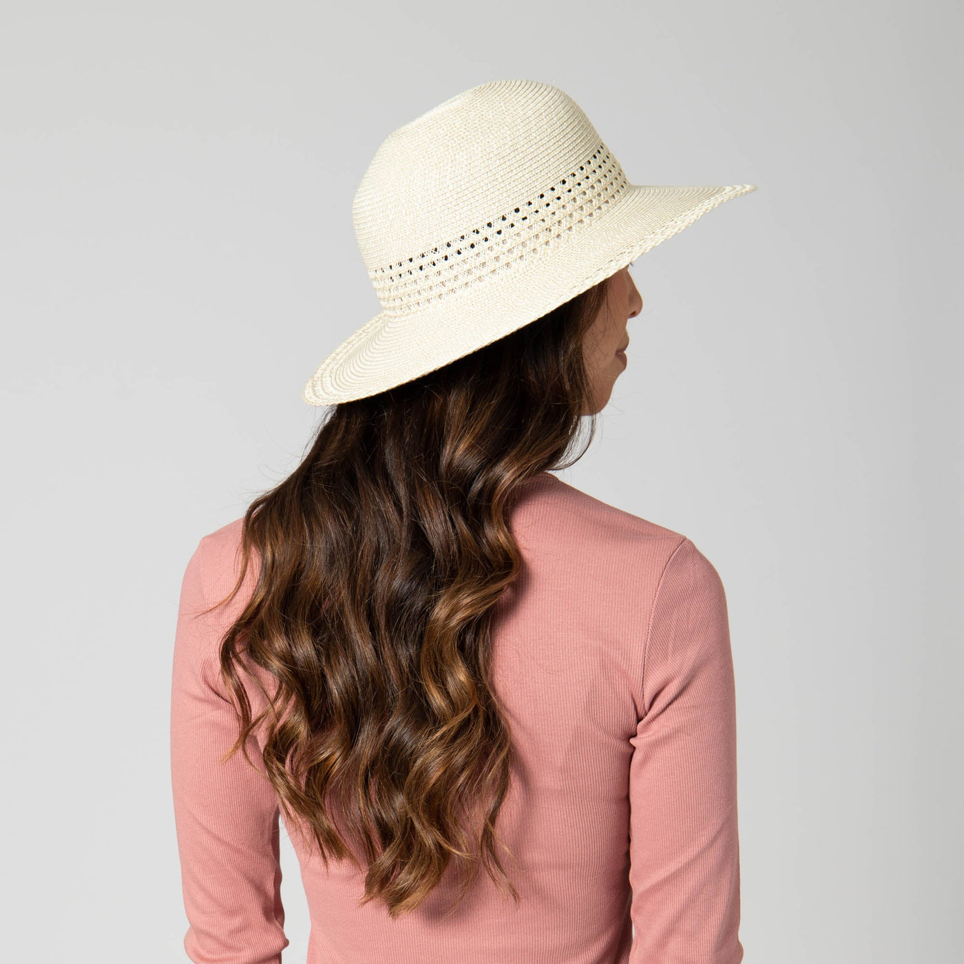 Everyday Sun Hat - Women's Sun Hat with Open Weave Stripes